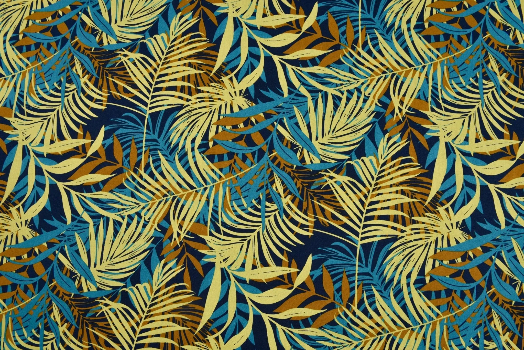 100% Cotton Loom Line Palm trees Fabric -182