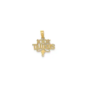 100% Taurus Pendant (14K)