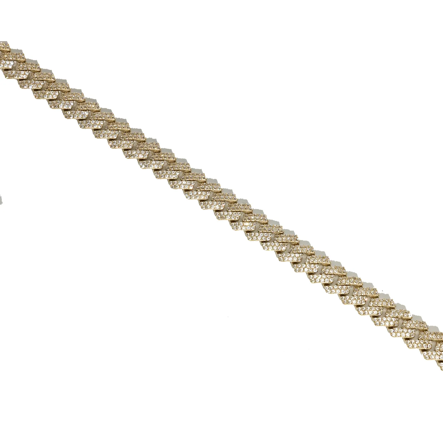 10k Gold CZ Cuban Chain 11 Ctw 9mm