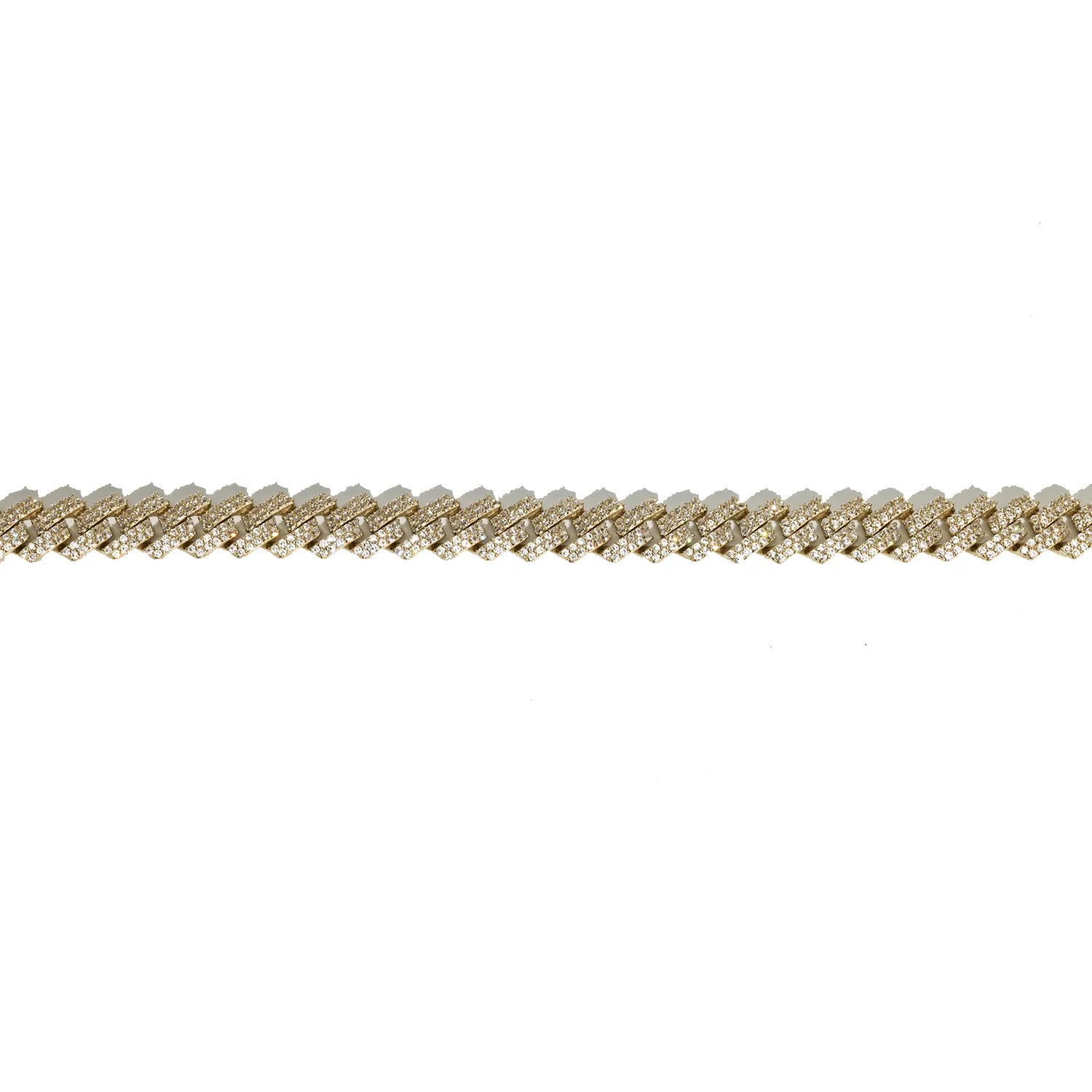 10k Gold CZ Cuban Chain 11 Ctw 9mm