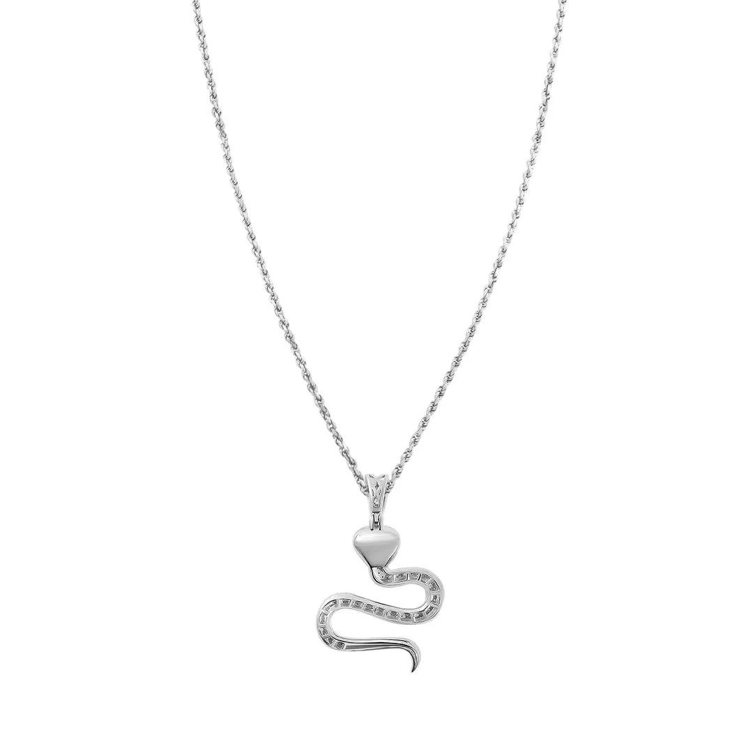 10k Gold Diamond Cobra Pendant .85 Ctw