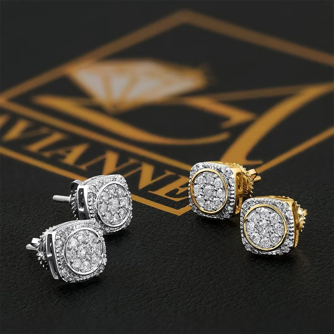 10k Yellow Gold Diamond Stud Earring 0.35 Ctw