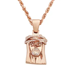 14k Rose Gold Diamond Jesus Piece 0.75ctw