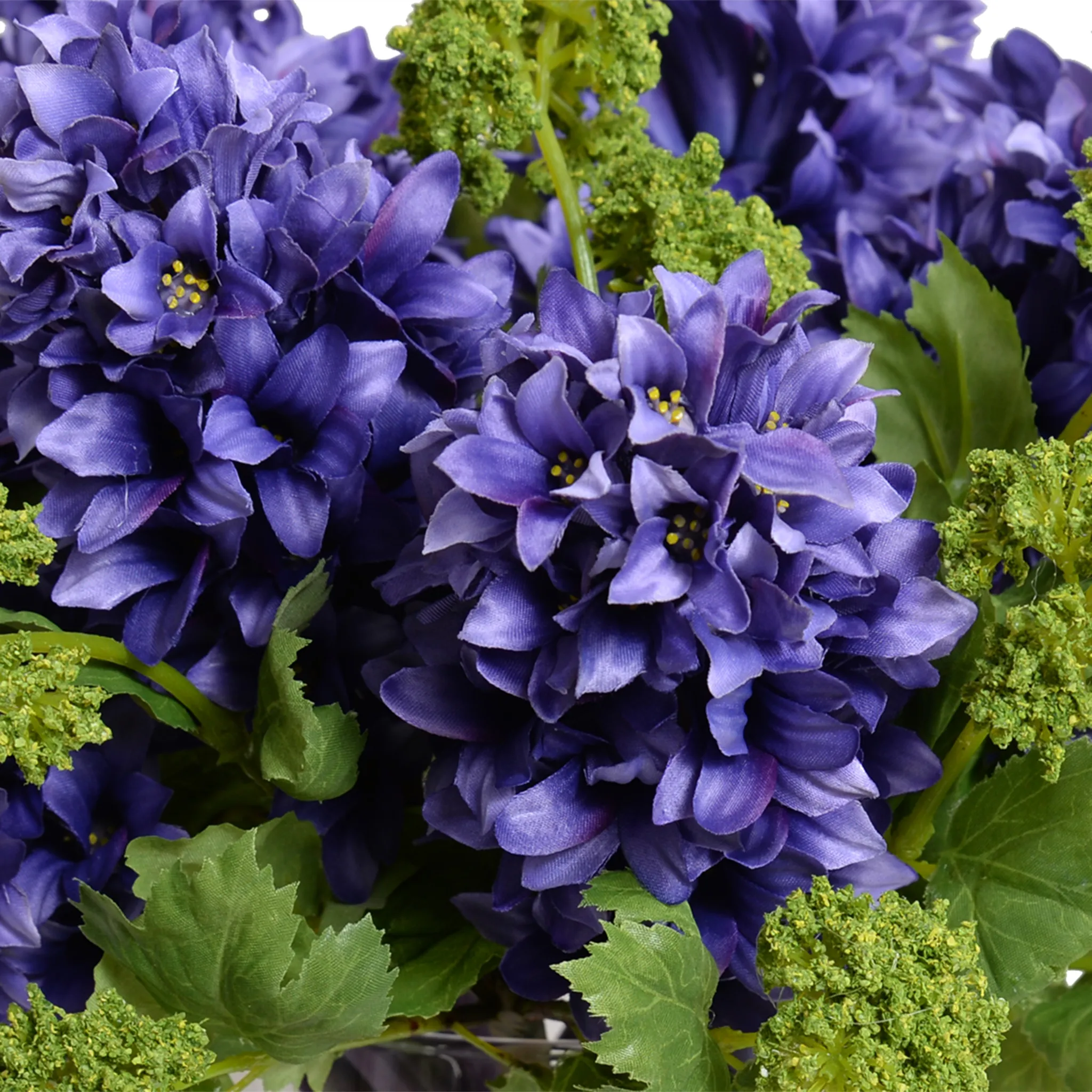 14" Faux Hyacinth & Viburnum Arrangement