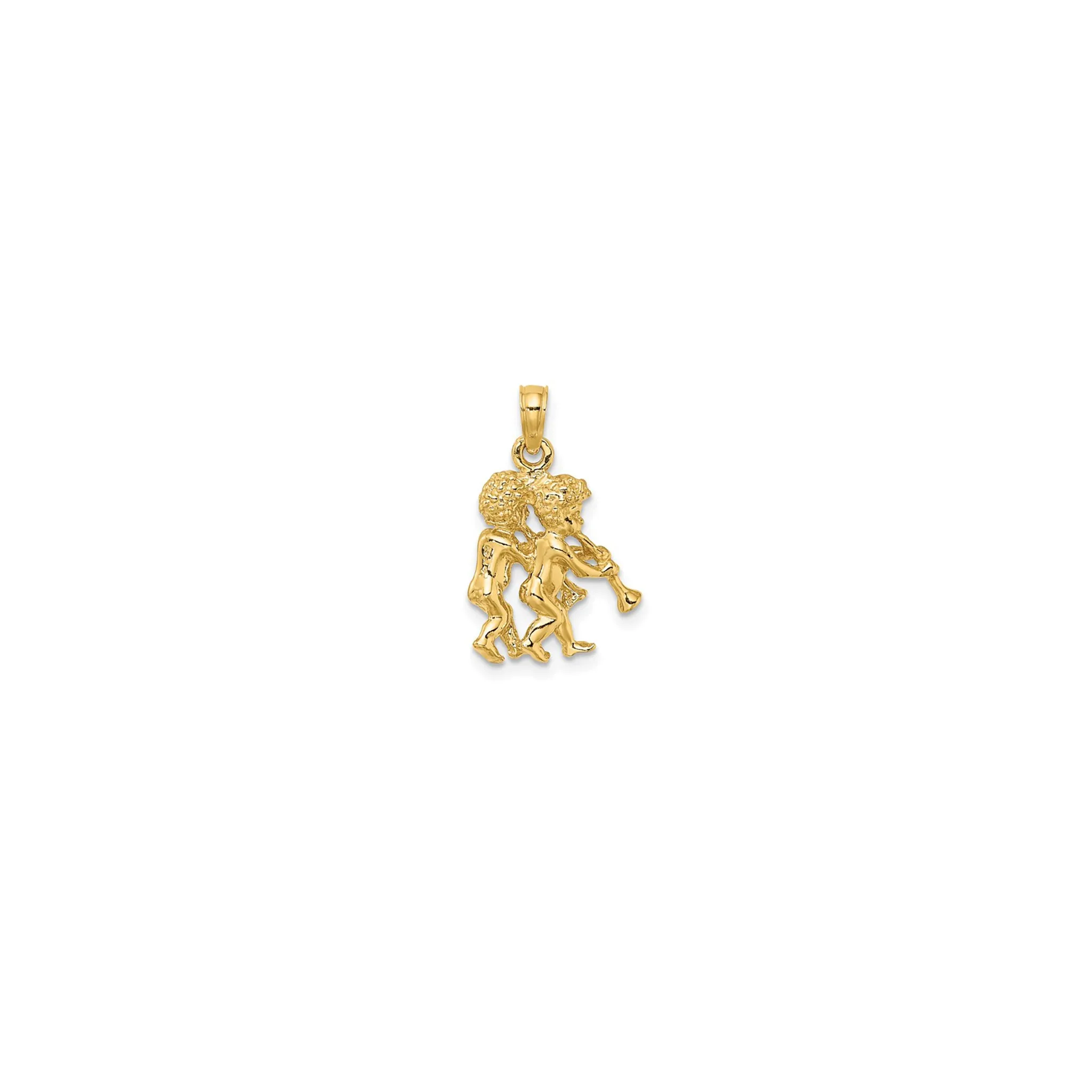 3-D Gemini Zodiac Pendant (14K)