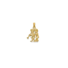 3-D Gemini Zodiac Pendant (14K)