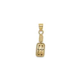 3D Block Mariners Pulley Pendant (14K)