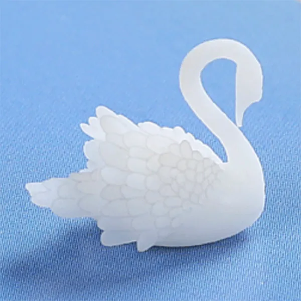 3D Miniature Swan for Resin Art | Animal Resin Inclusions | Bird Embellishments | Resin Craft Supplies (2 pcs / 8mm x 8mm)