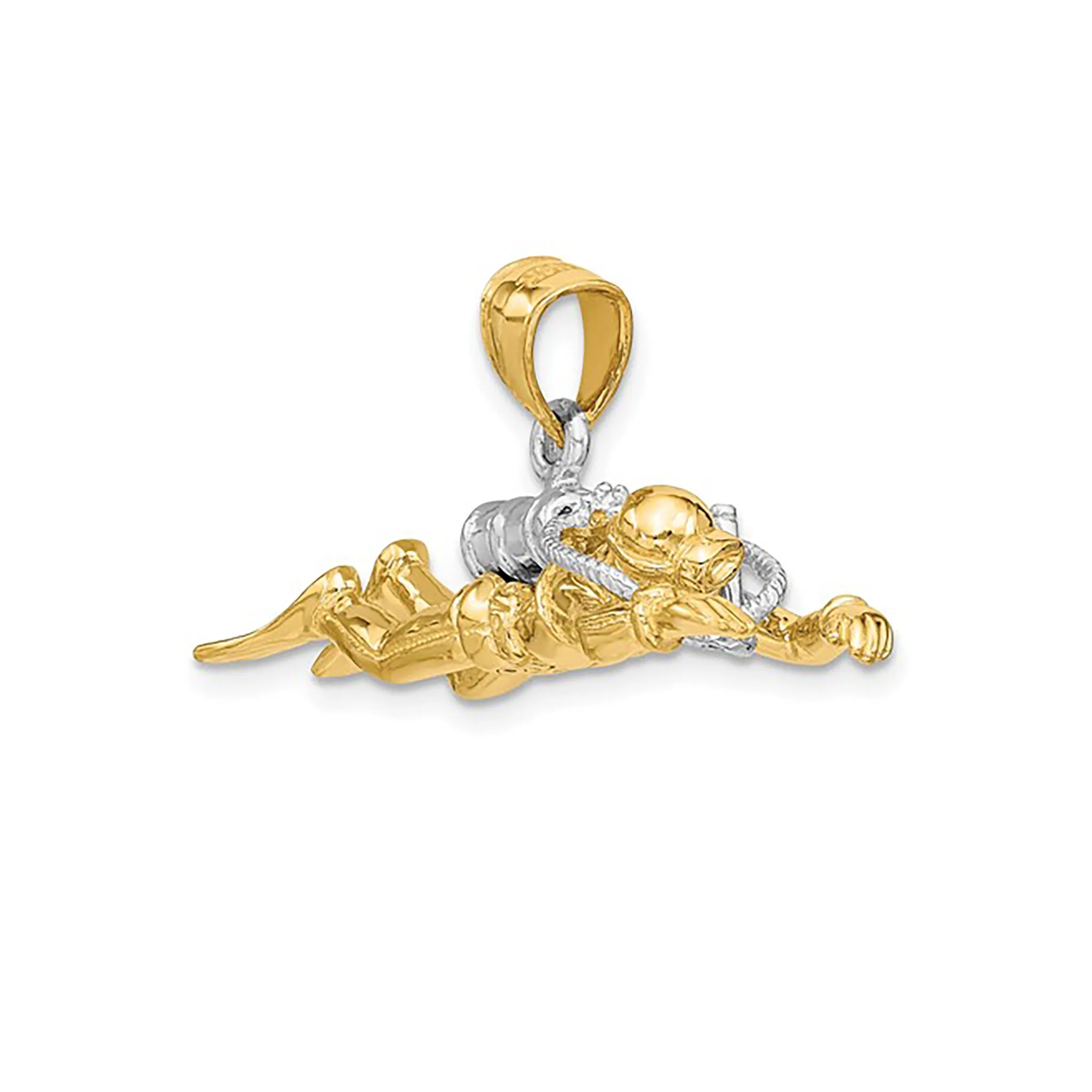 3D Scuba Diver Pendant (14K)