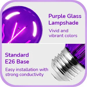 4 Pack Dimmable Purple Light Bulb-HDCF19A