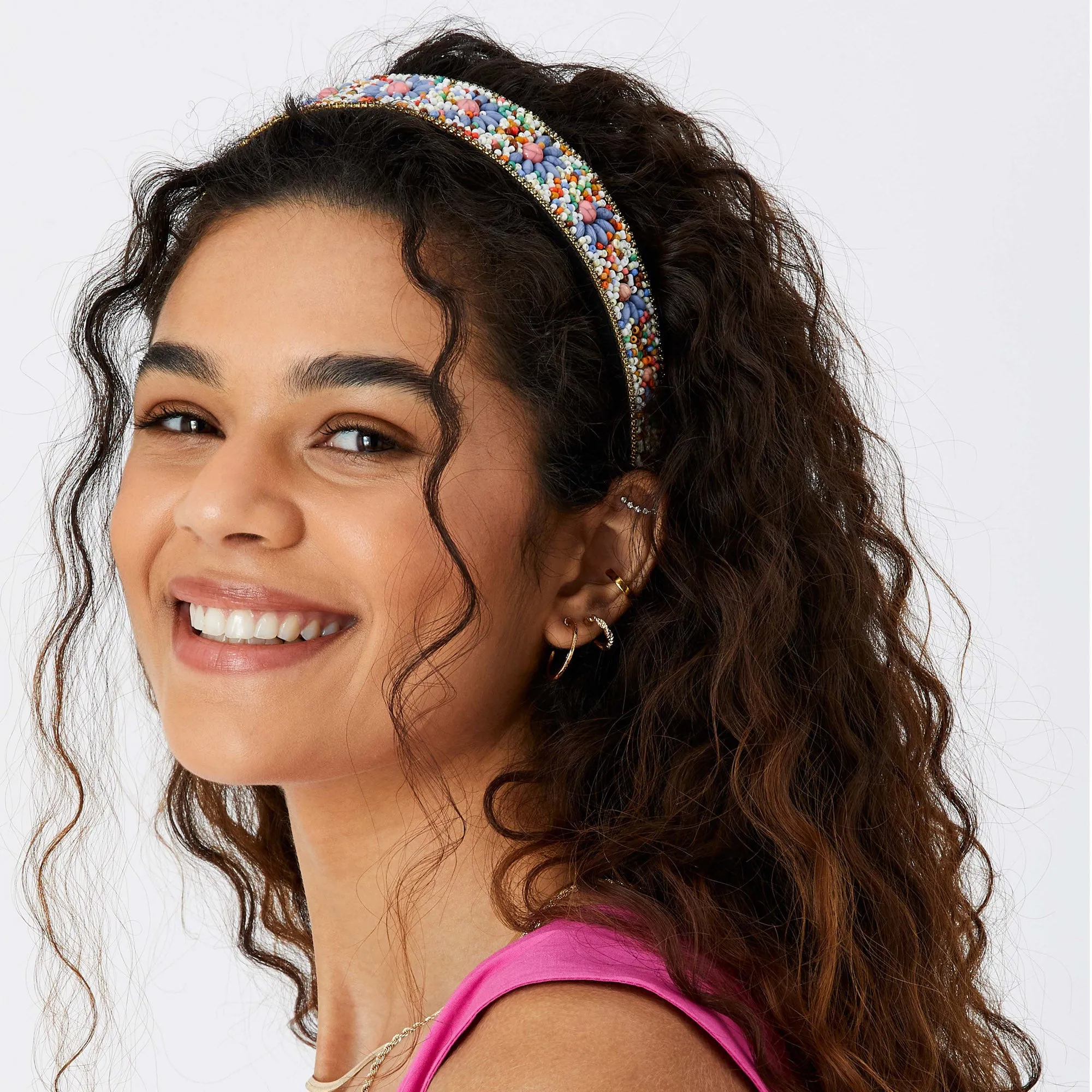 Accessorize London Women's Beaded Floral Alice Hair Band