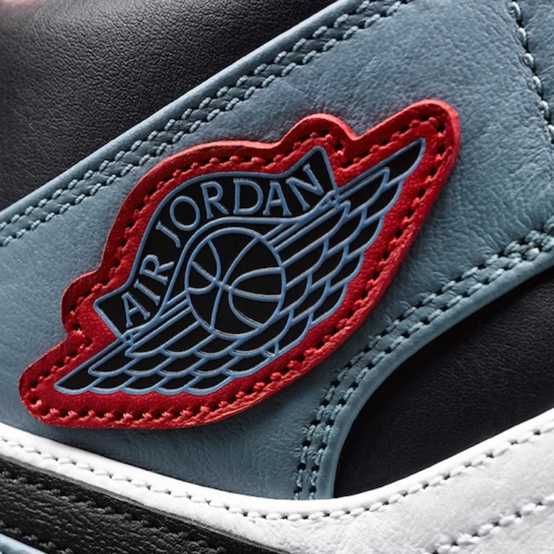 Air Jordan 1 Mid Fearless Facetasm White Black Celestial Teal Dark Obsidian