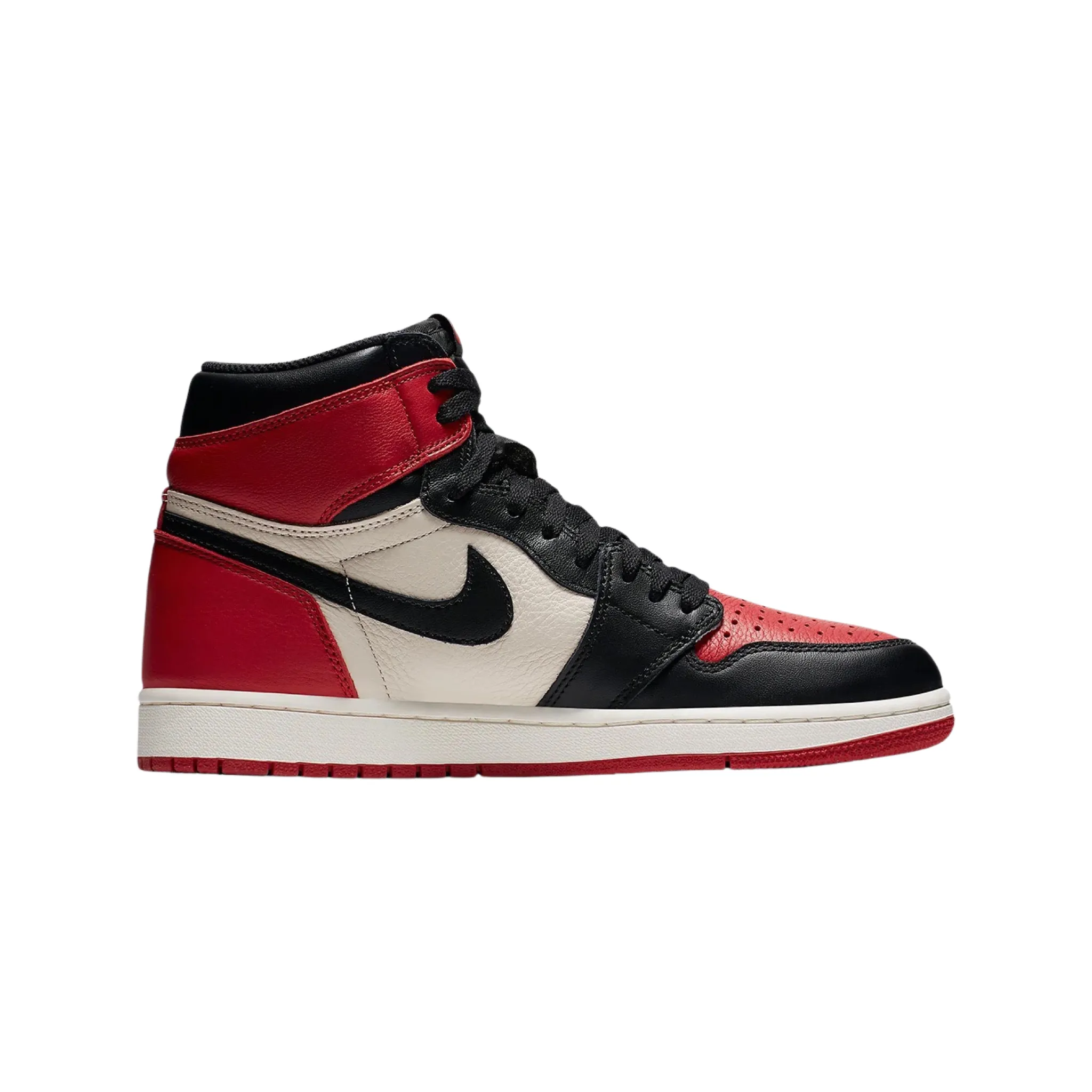 Air Jordan 1 Retro High OG Bred Toe Gym Red Black Summit White