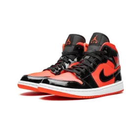 Air Jordan 1 Womens Mid Hot Punch Black