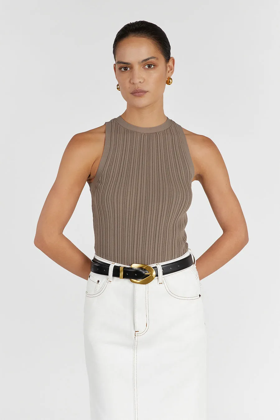 ANDERS LATTE KNIT TANK