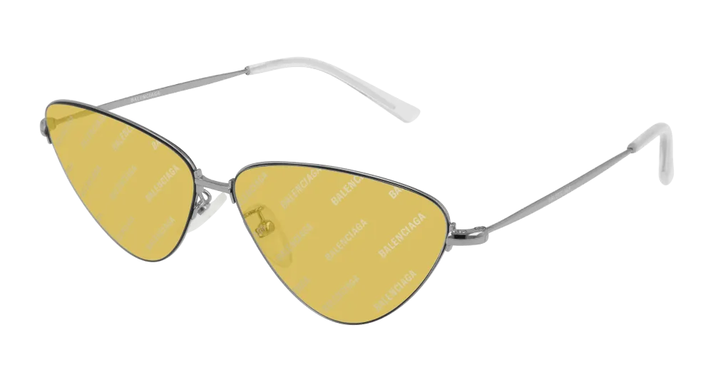 Balenciaga Sunglass Unisex Silver Yellow BB0015S-007