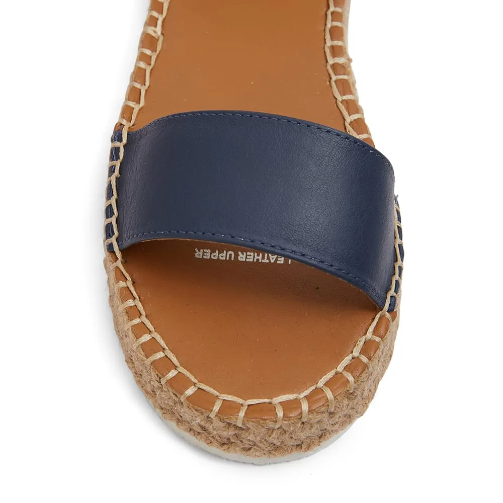 Ballad Espadrille in Navy Leather