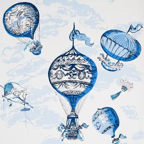 Balloons Children's Wallpaper in Blue