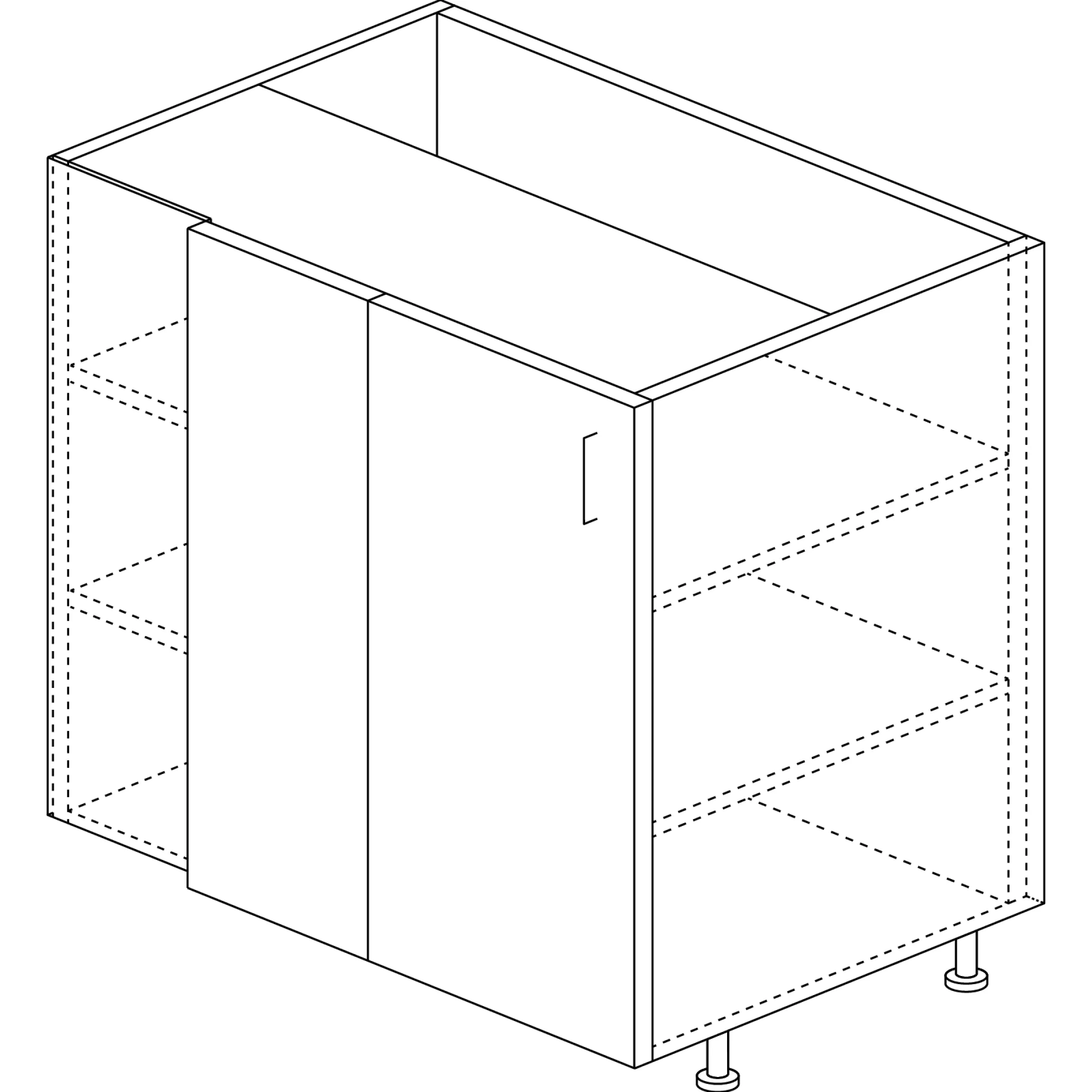 Base Cabinet: Blind Corner (Includes Filler) 30H x 24D