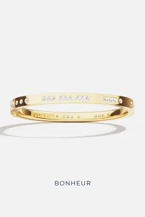 BONHEUR Morse Code Bangle