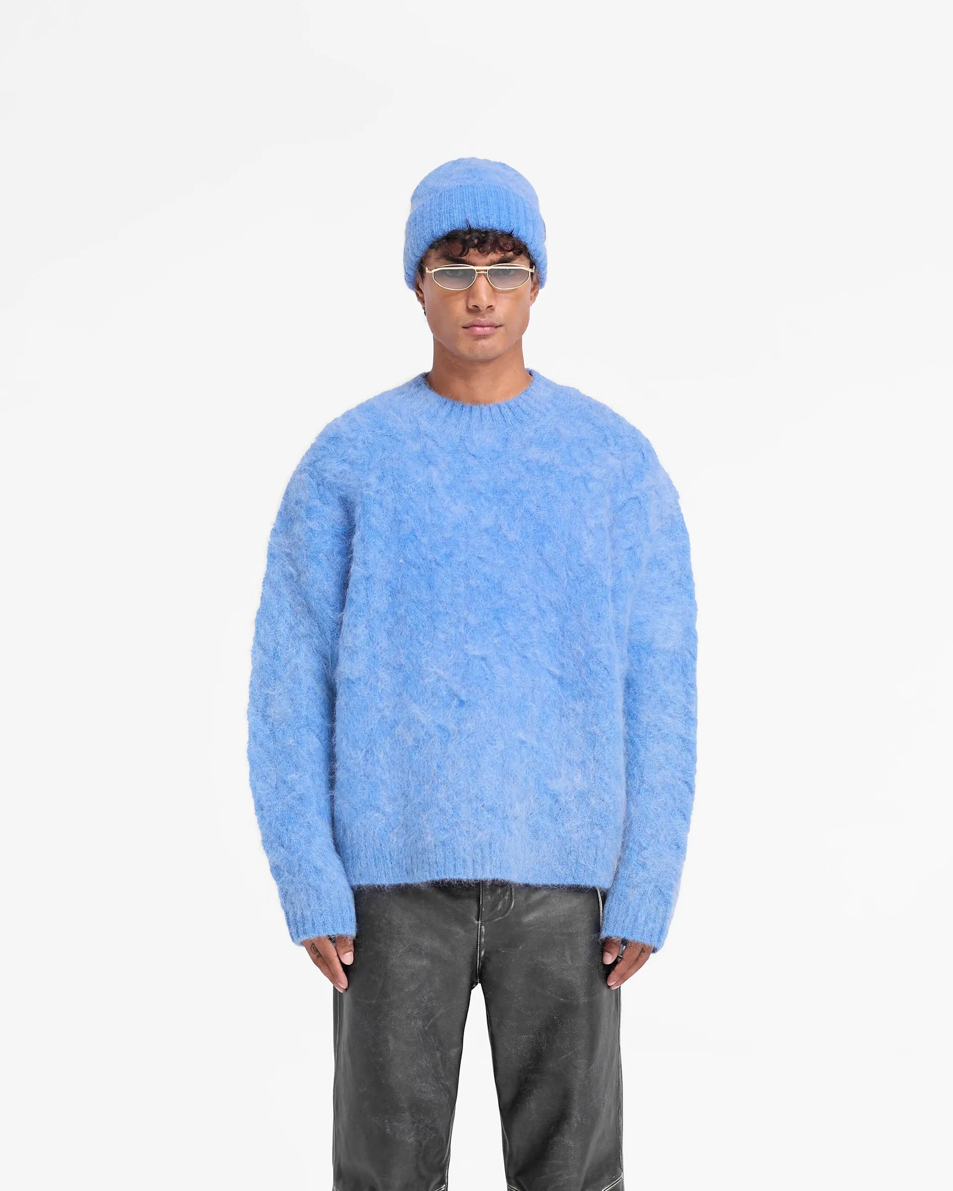 Cable Knit Sweater - Electric Blue