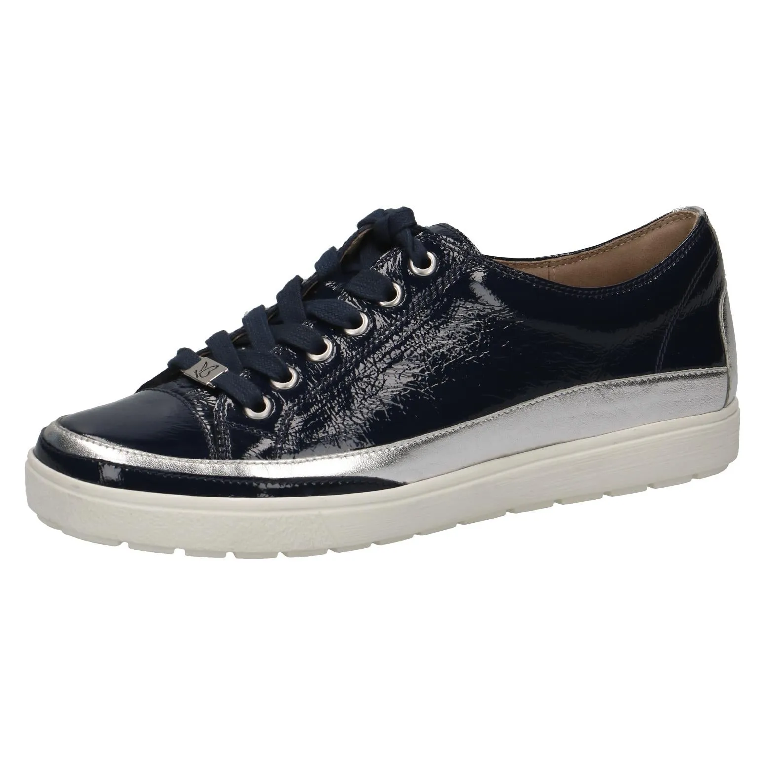 Caprice Ladies Patent Lace Up Sneaker