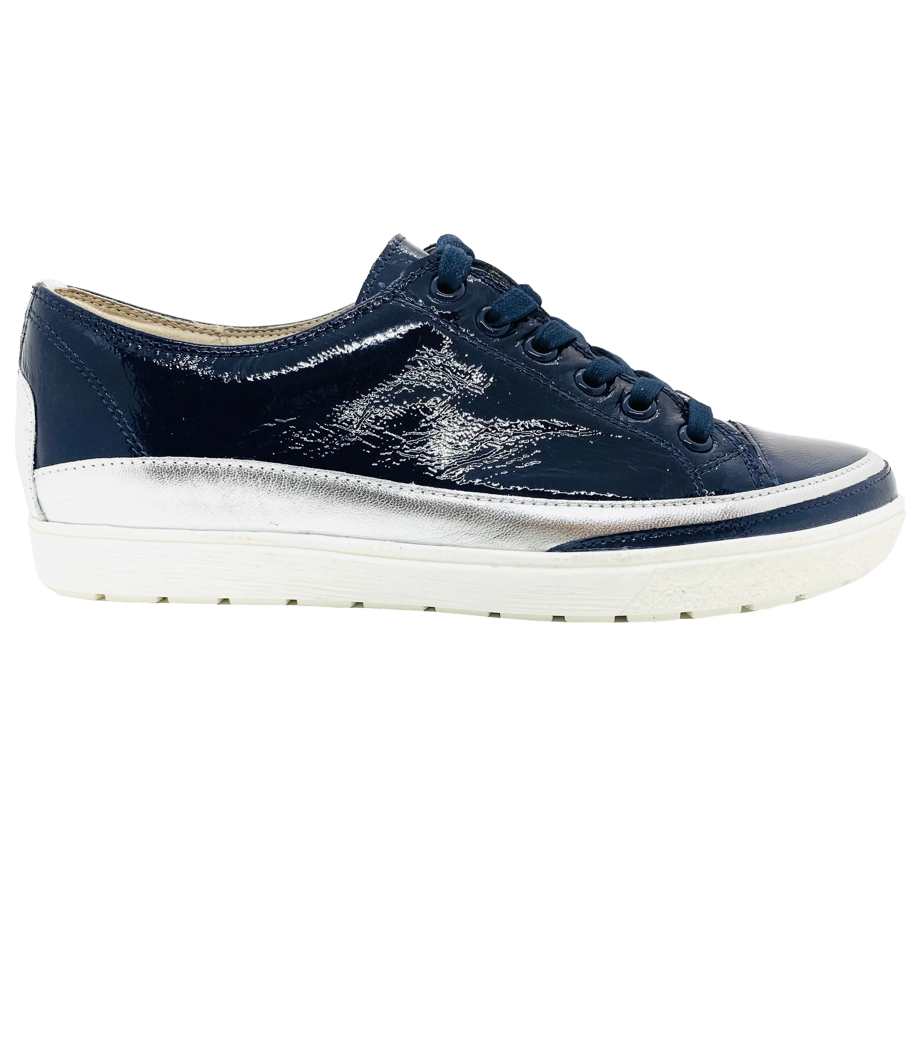 Caprice Ladies Patent Lace Up Sneaker