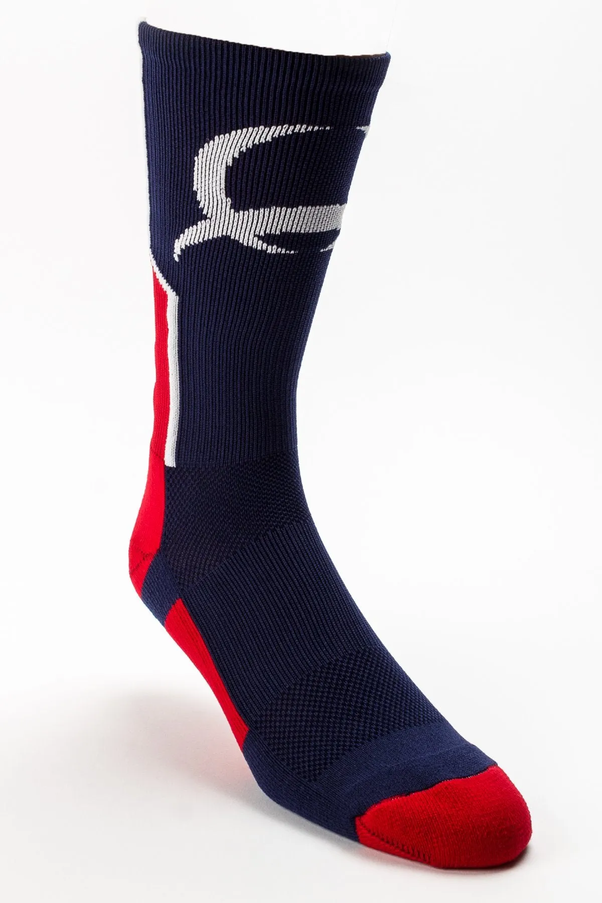 Cinch Men's Red and Navy Crew Sock Sock