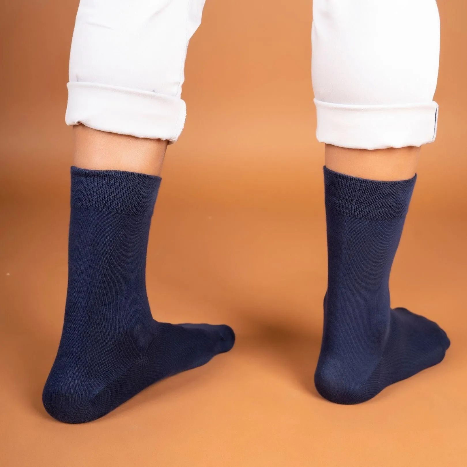 Classic Solid Navy Blue Socks