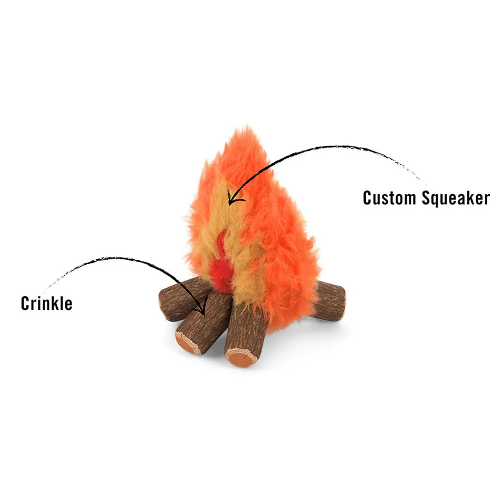 Cozy Camp Fire Plush Dog Toy