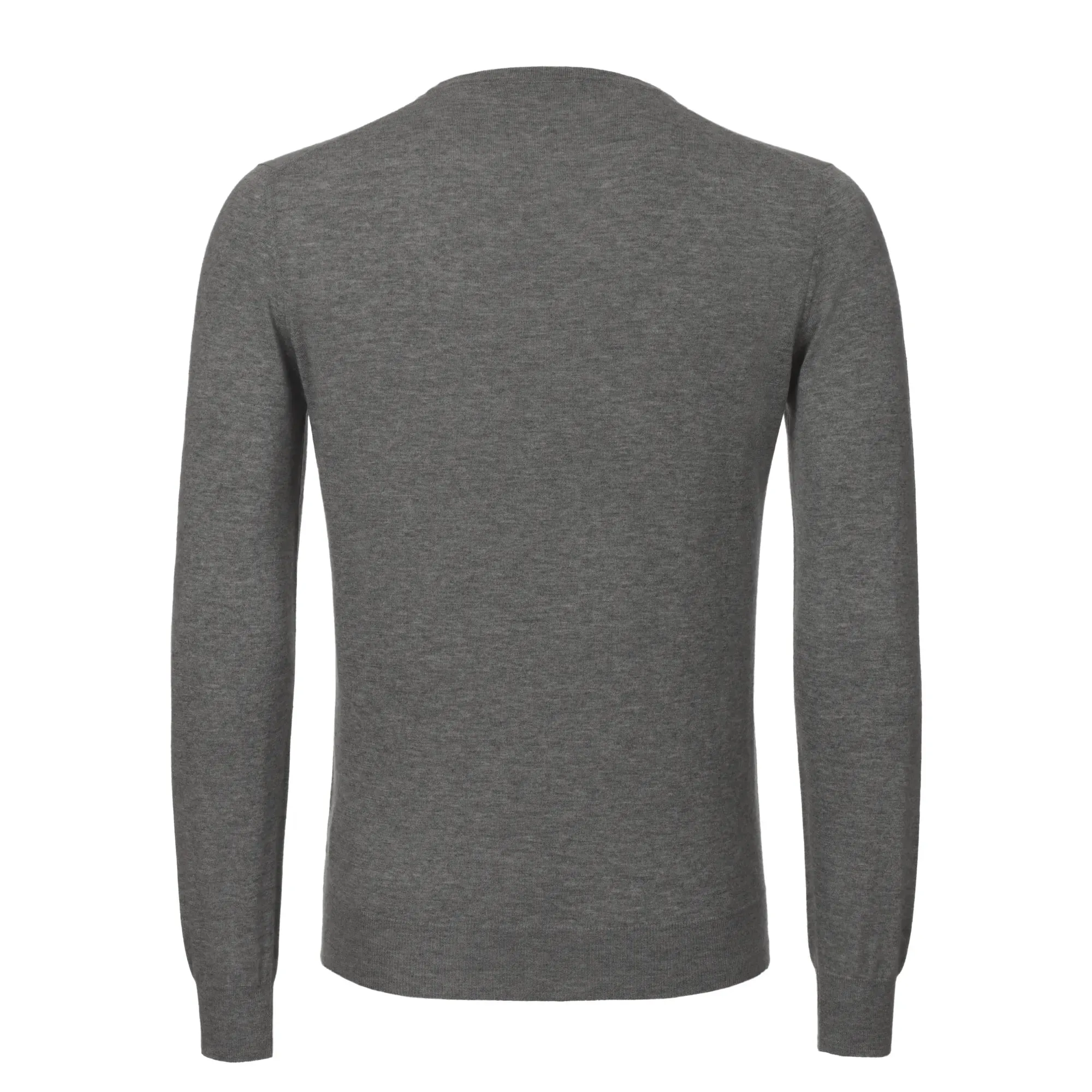 Crew-Neck Cashmere Sweater in Grey