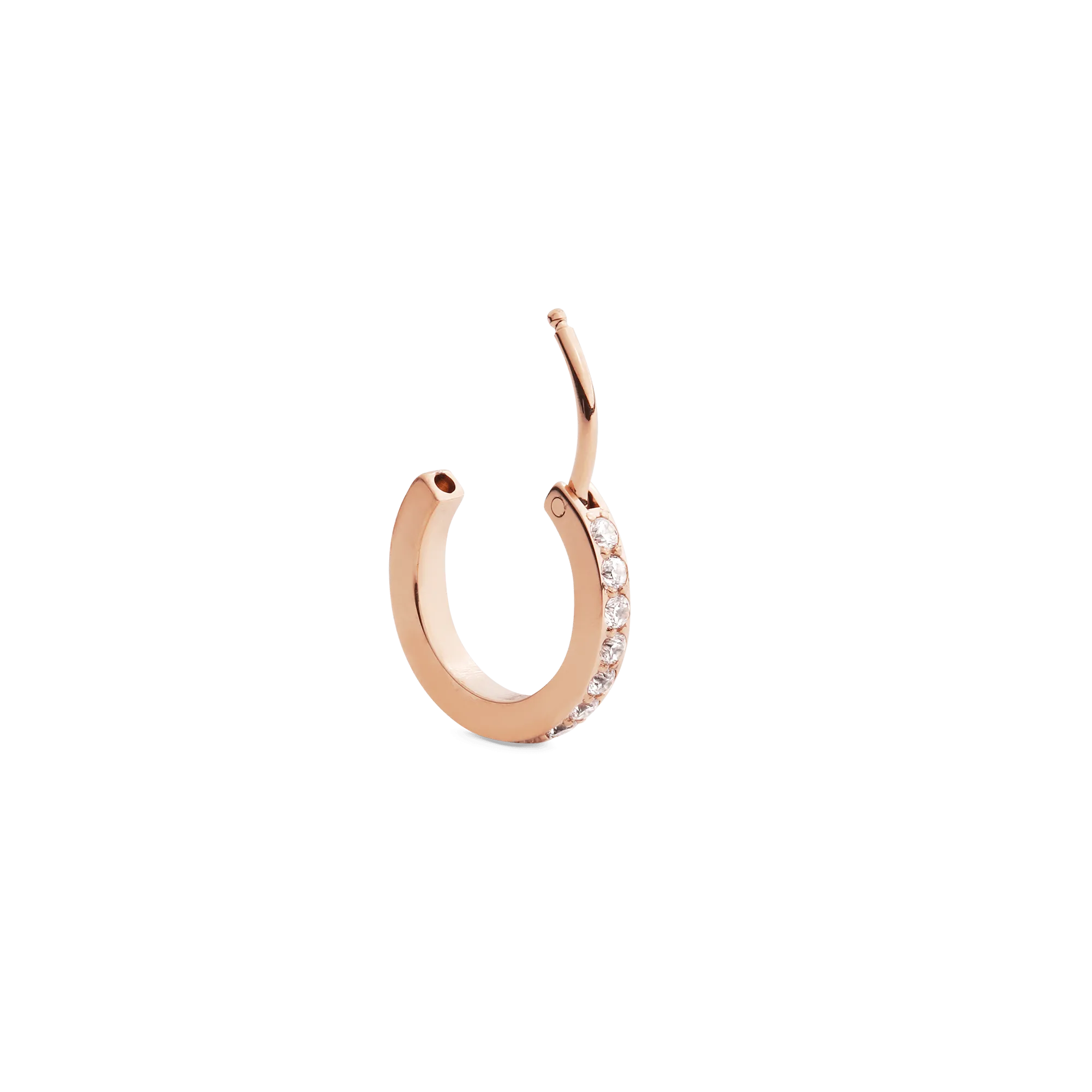 Crystal Hoop Earring Rose Gold