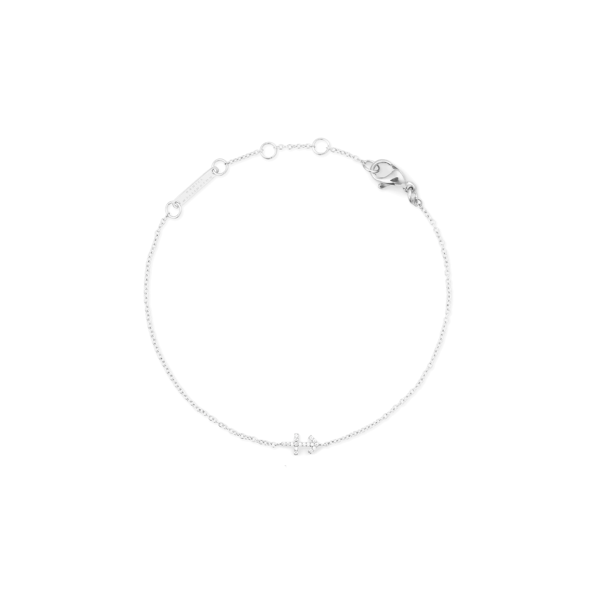 Crystal Zodiac Chain Bracelet Silver