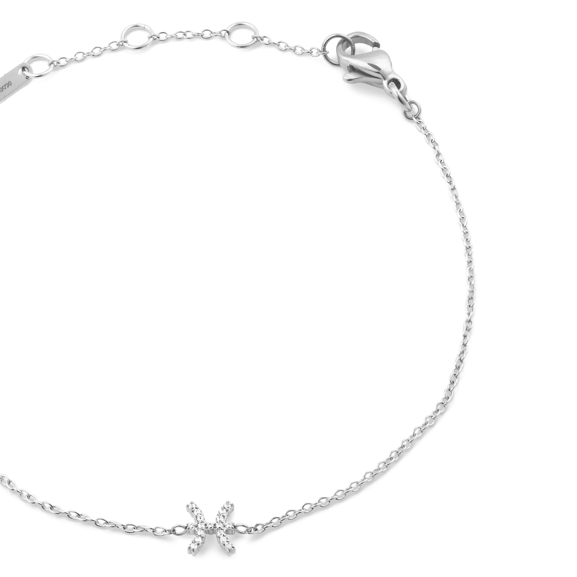 Crystal Zodiac Chain Bracelet Silver