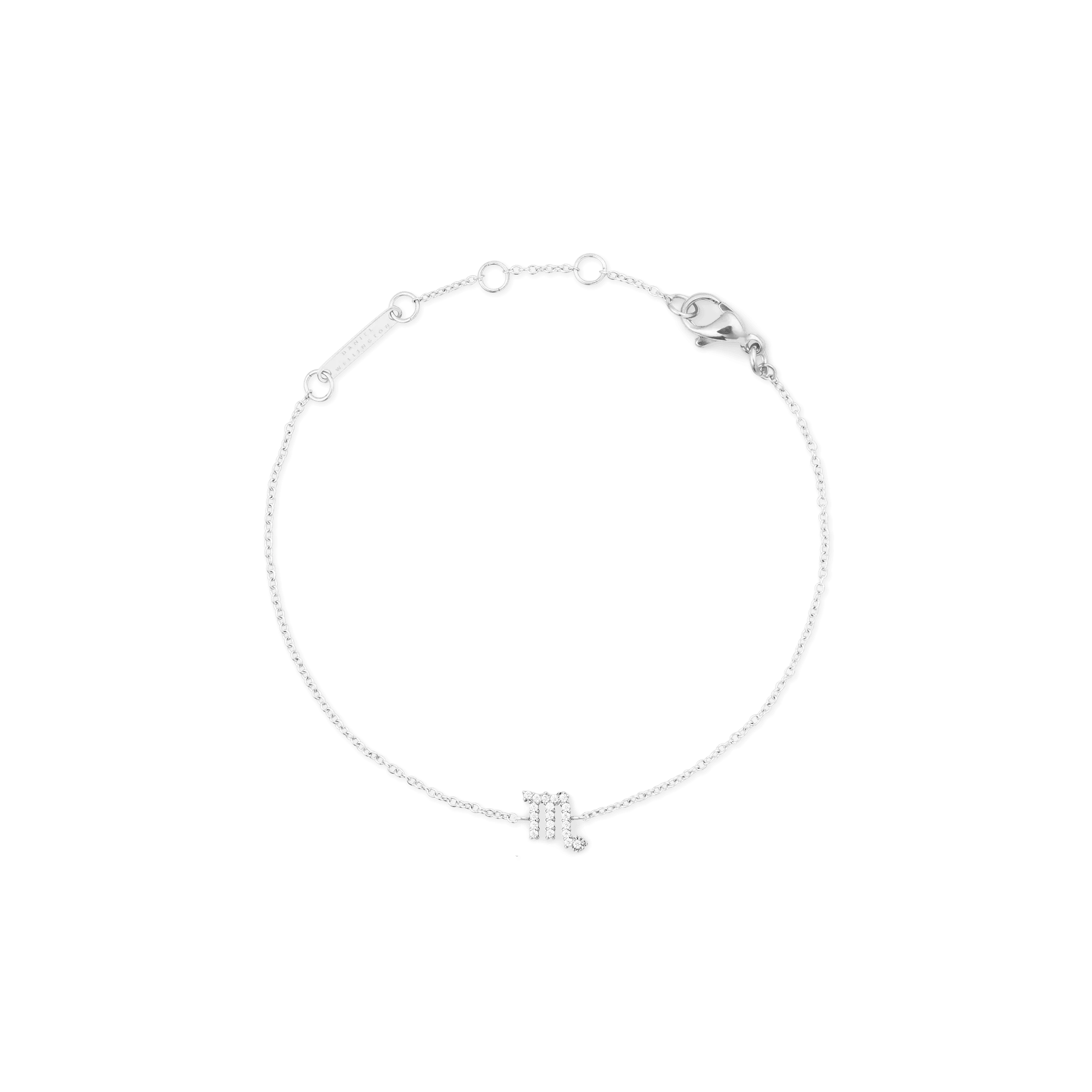 Crystal Zodiac Chain Bracelet Silver