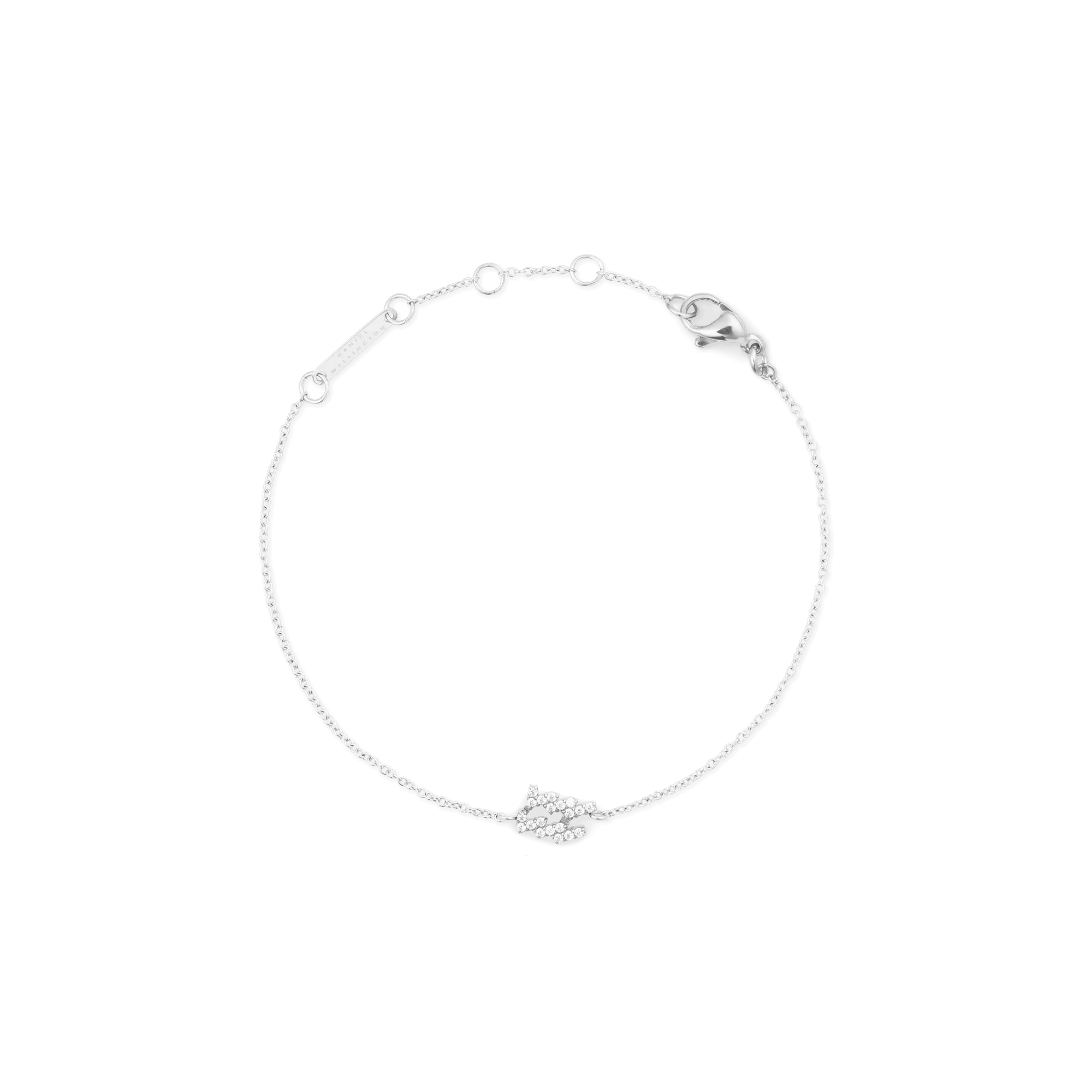 Crystal Zodiac Chain Bracelet Silver