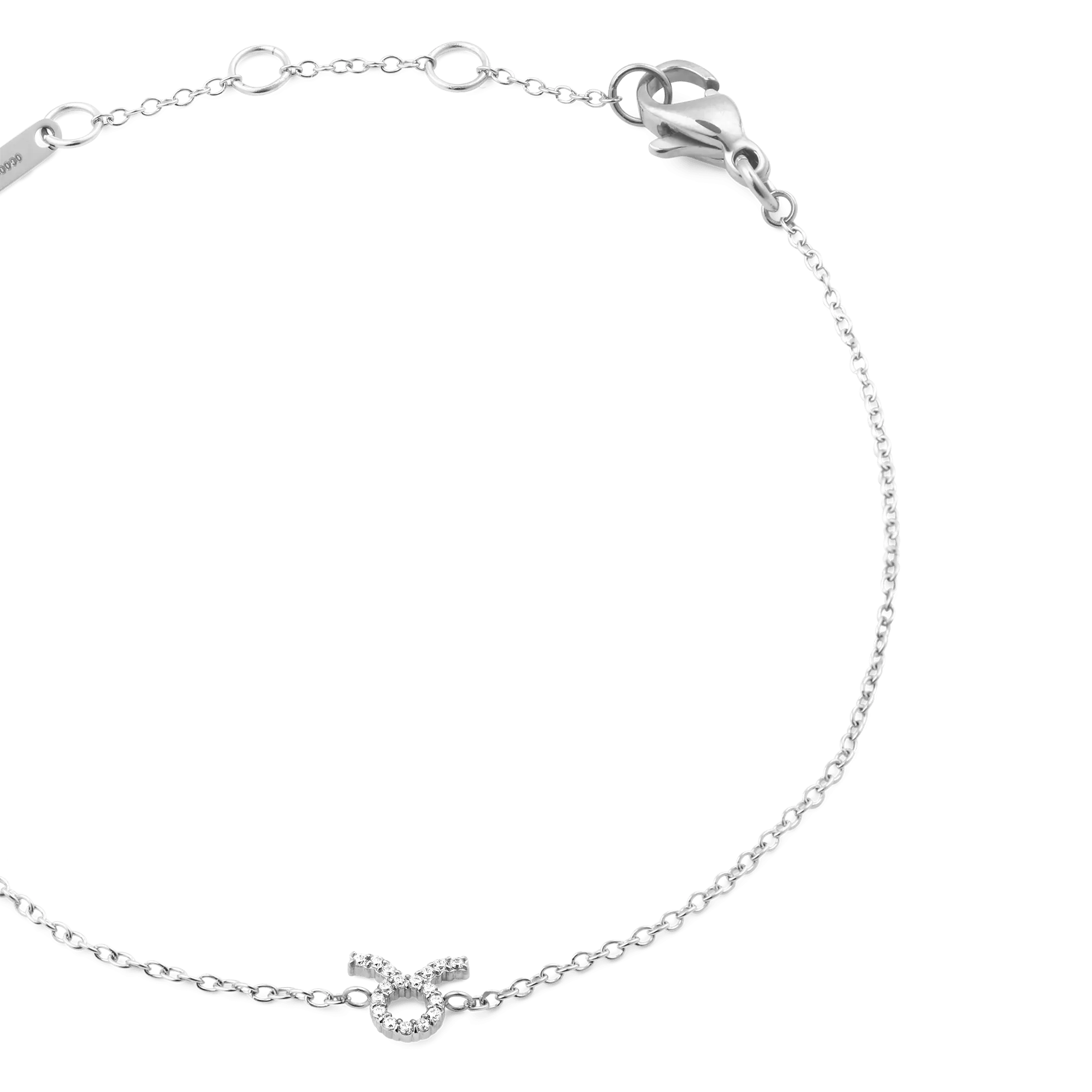 Crystal Zodiac Chain Bracelet Silver