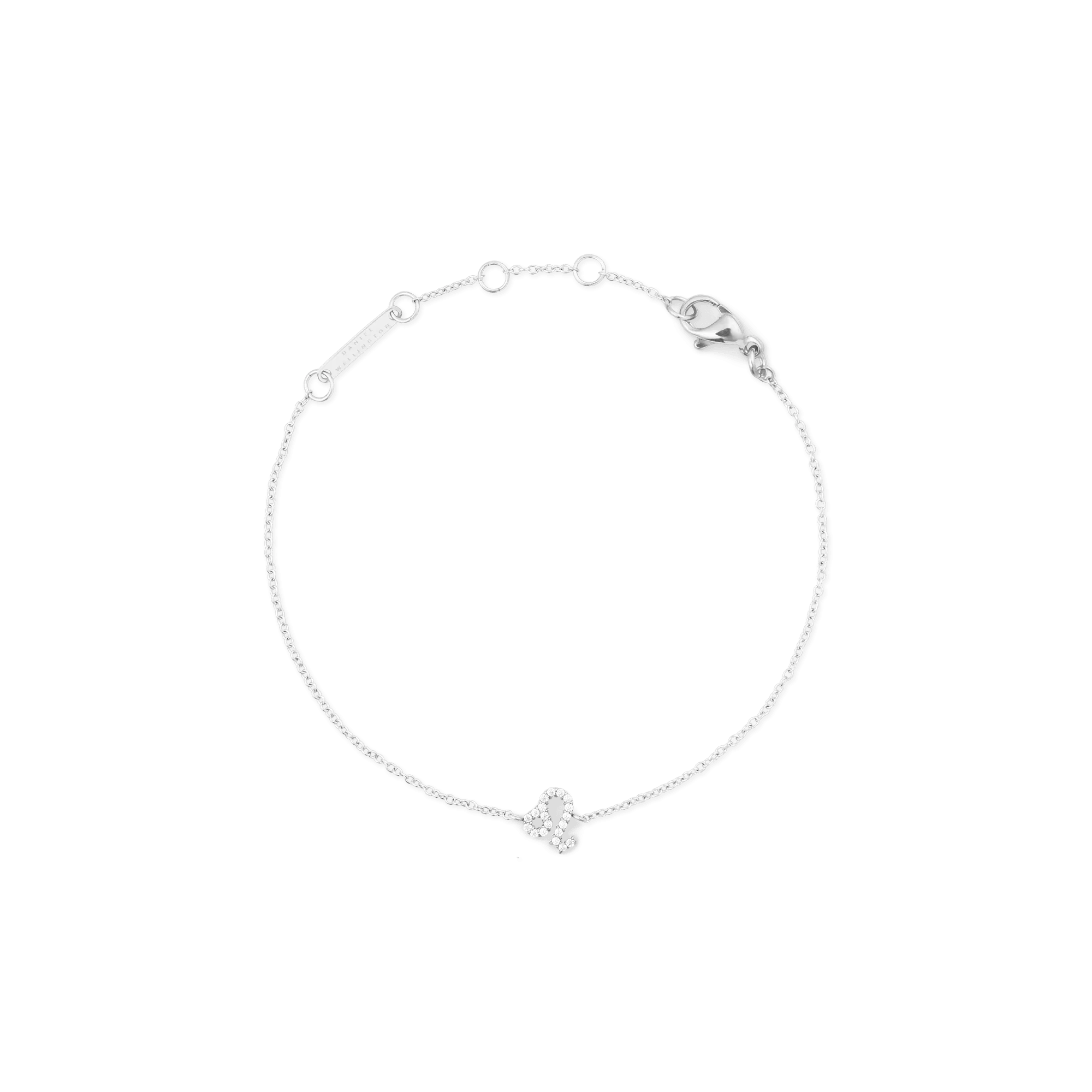 Crystal Zodiac Chain Bracelet Silver