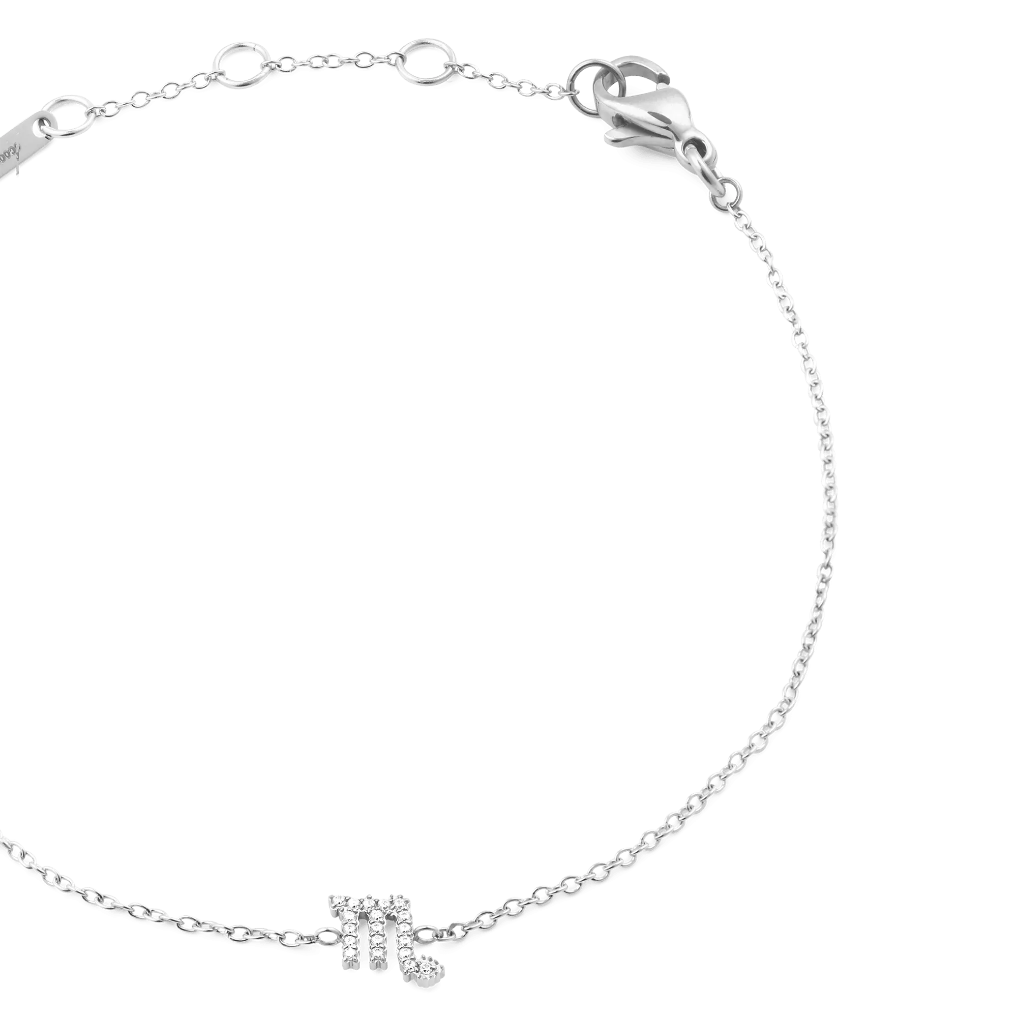 Crystal Zodiac Chain Bracelet Silver