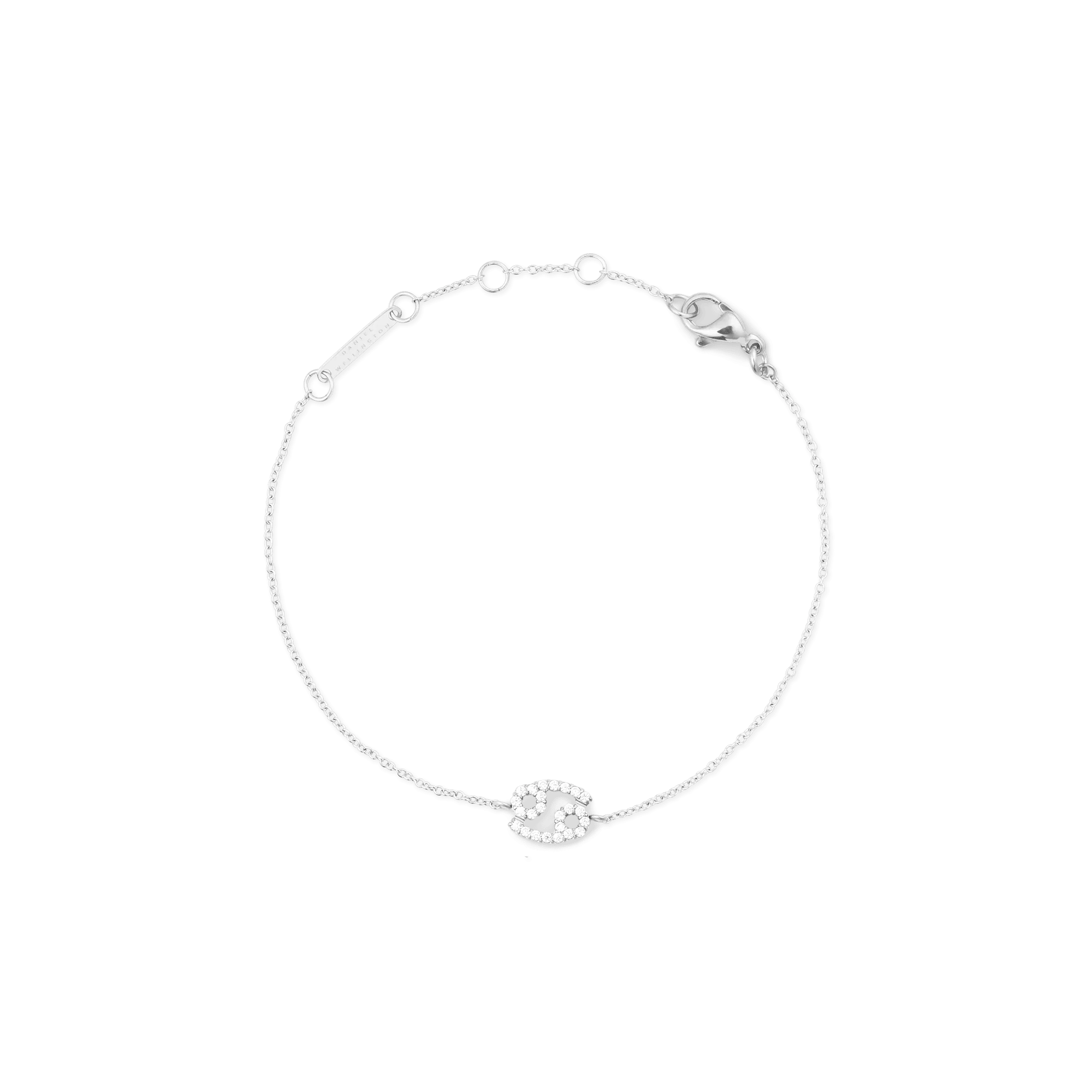 Crystal Zodiac Chain Bracelet Silver