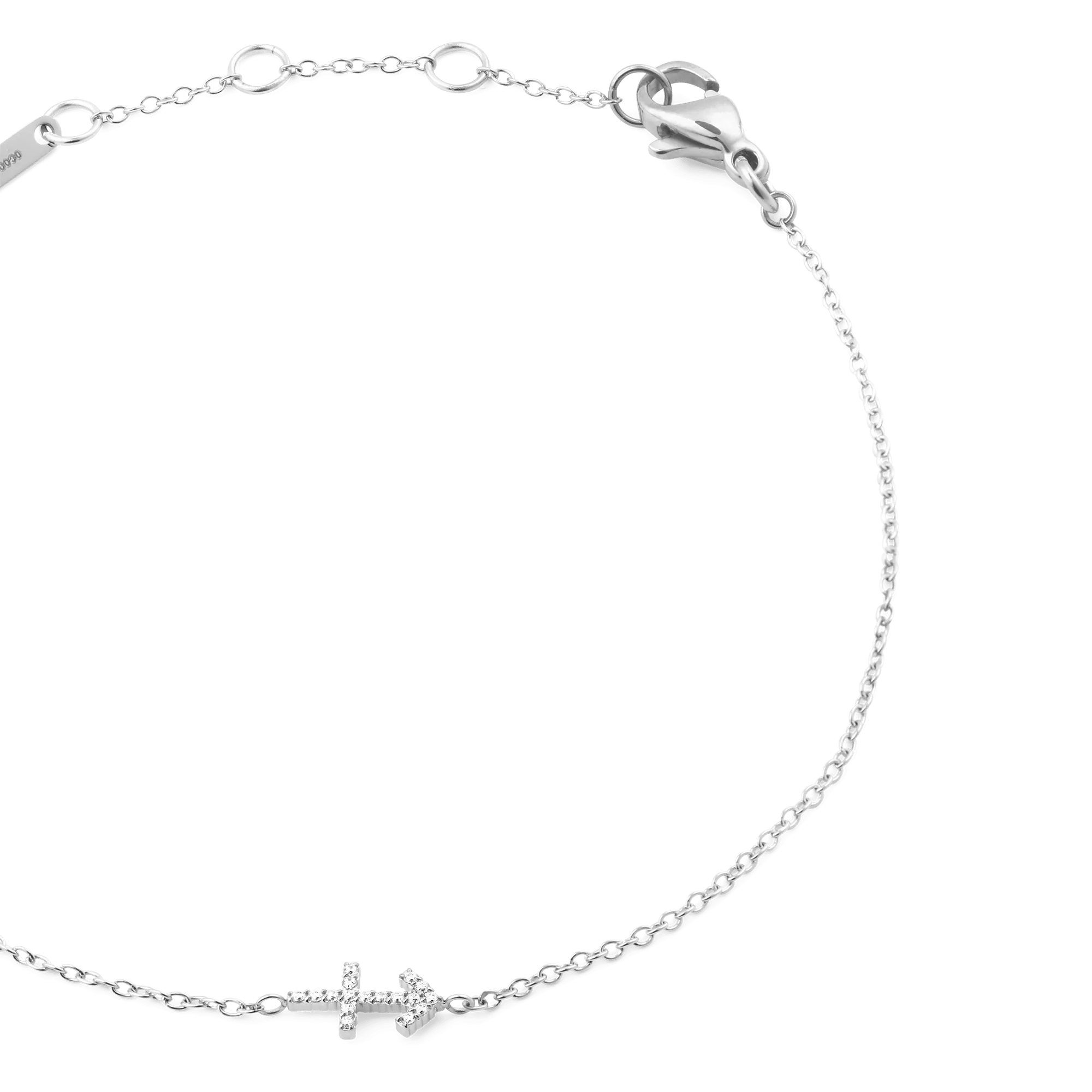 Crystal Zodiac Chain Bracelet Silver