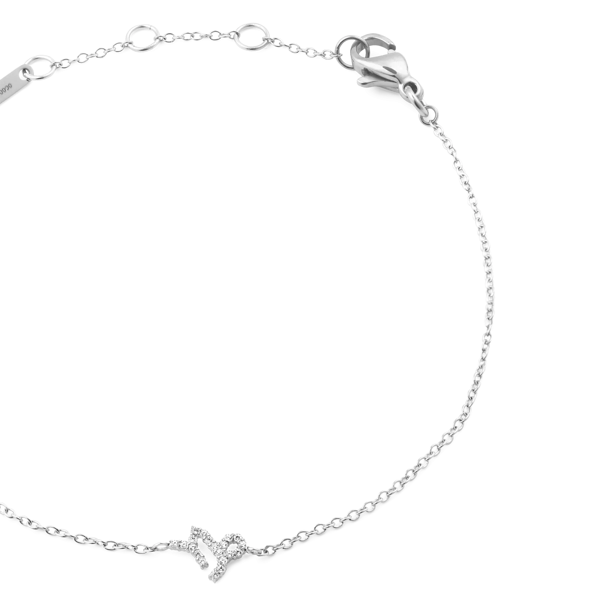 Crystal Zodiac Chain Bracelet Silver