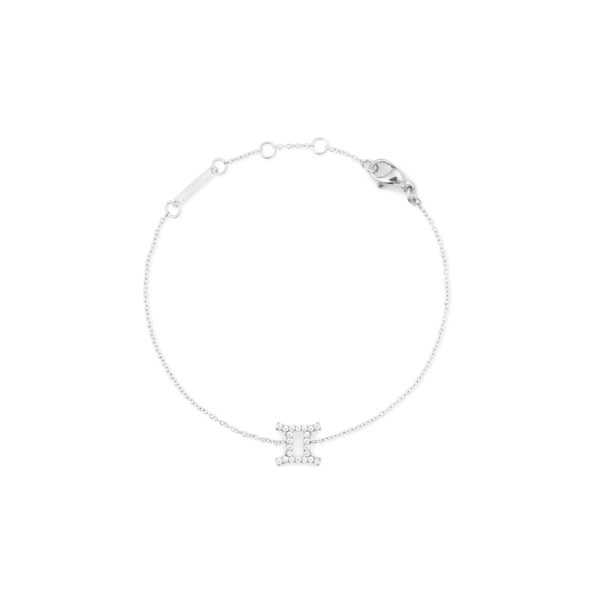 Crystal Zodiac Chain Bracelet Silver