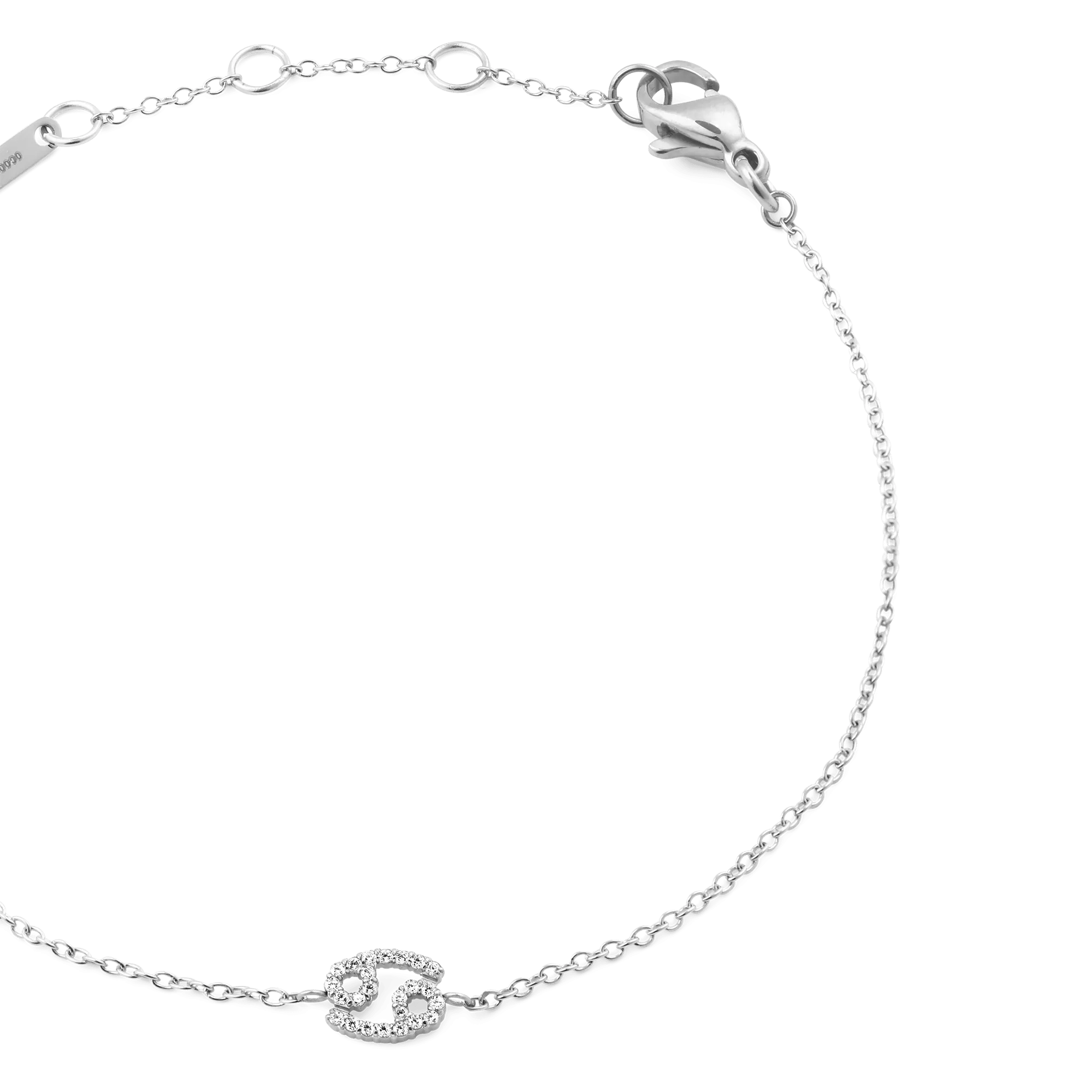 Crystal Zodiac Chain Bracelet Silver