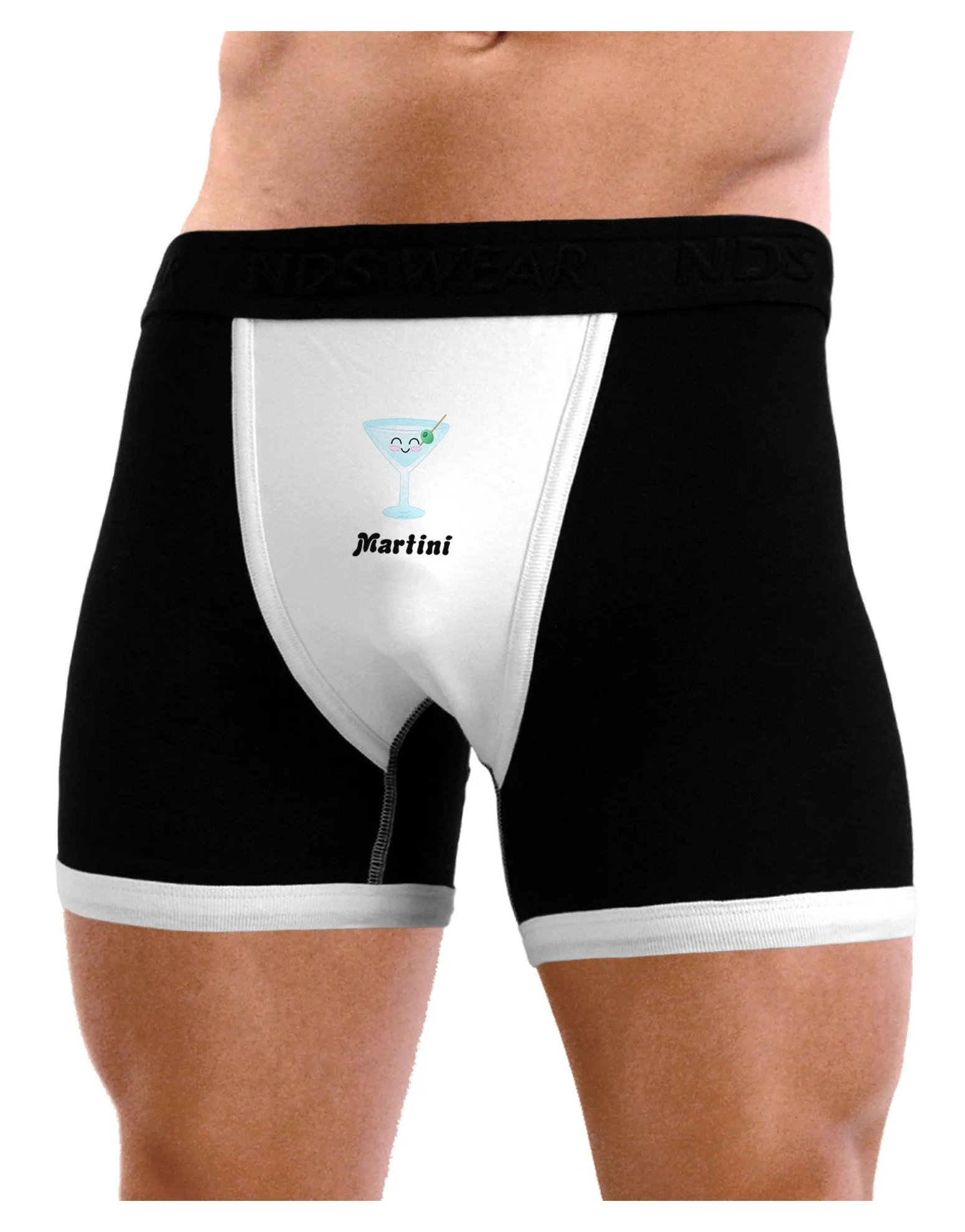 Cute Martini Text Mens Boxer Brief Underwear