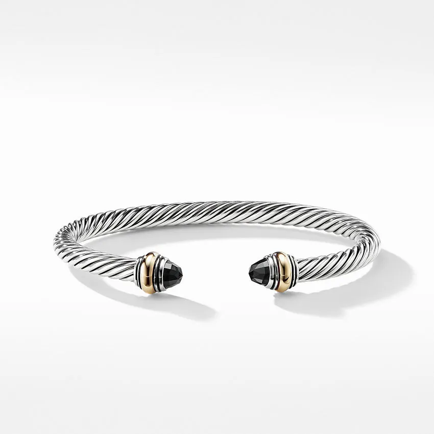 David Yurman Cable Classic Bracelet with Black Onyx and 14ct Gold