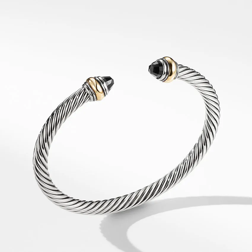 David Yurman Cable Classic Bracelet with Black Onyx and 14ct Gold