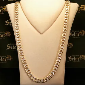 Diamond cut Cuban link chain