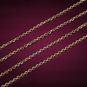 Diamond-cut Rolo Chain, Yellow