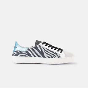 DOF Studios Indiana - Zebra Suede/Azzurro - LAST PAIR size 36